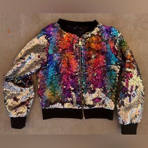 Jojo’s closet flip sequin bomber jacket- 6x